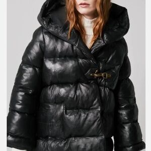 Smythe Leather Puffer Coat